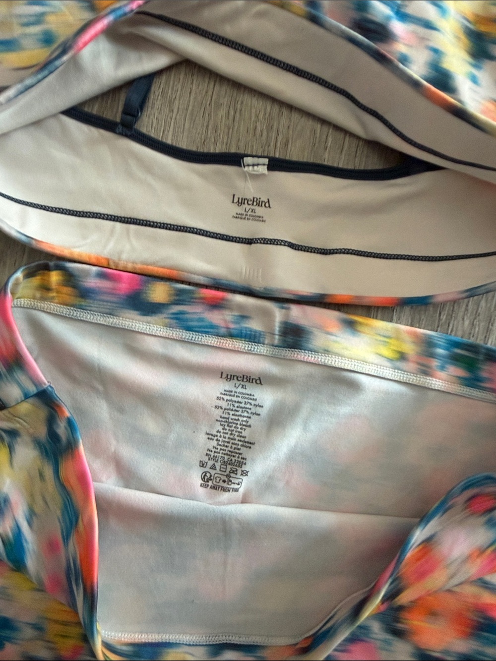 Anthropologie Multicolor Floral-Print Sleep Set - Pink, Orange, Blue, Yellow - Picture 2 of 2